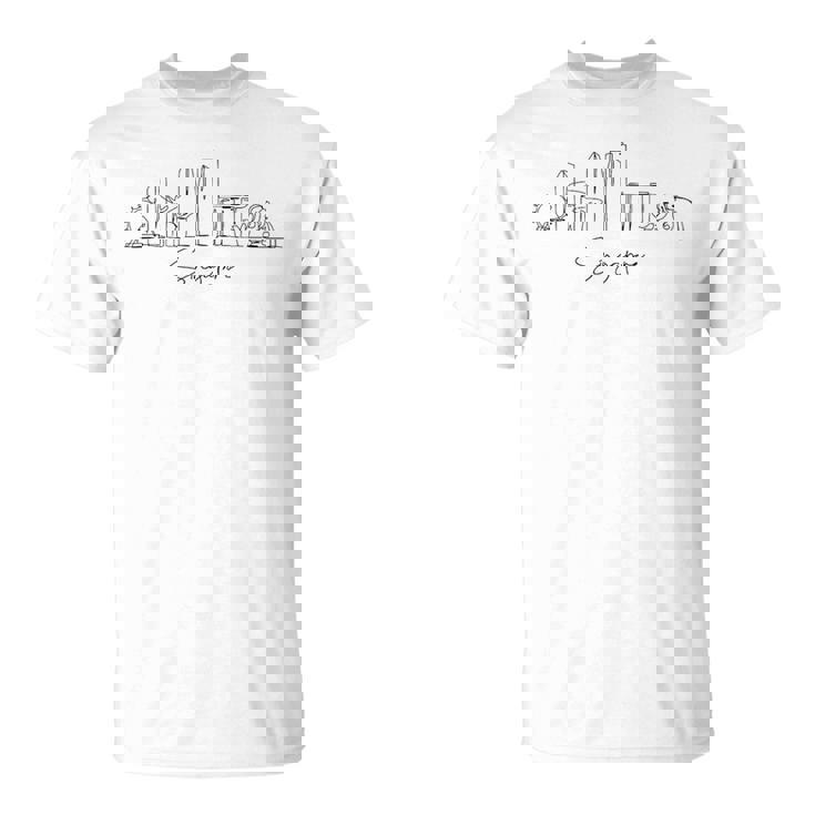 都市 スカイライン 旅行 お土産 観光 シンガポール Tシャツ