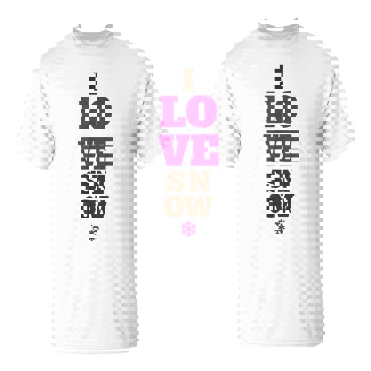 雪の冬が大好き Tシャツ