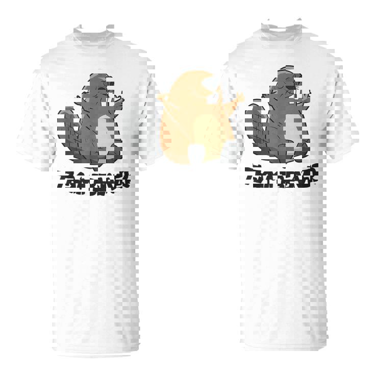 面白いビーバー分隊チームビーバー Tシャツ