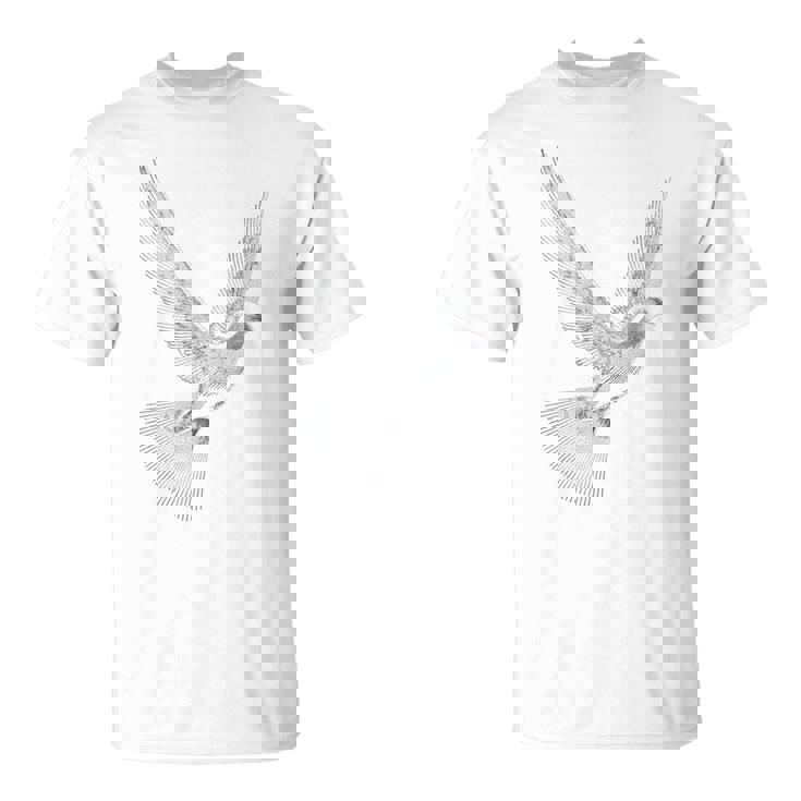 鳩 動物 男性 女性 モチーフ 恋人 自由 デザイン 平和 Tシャツ