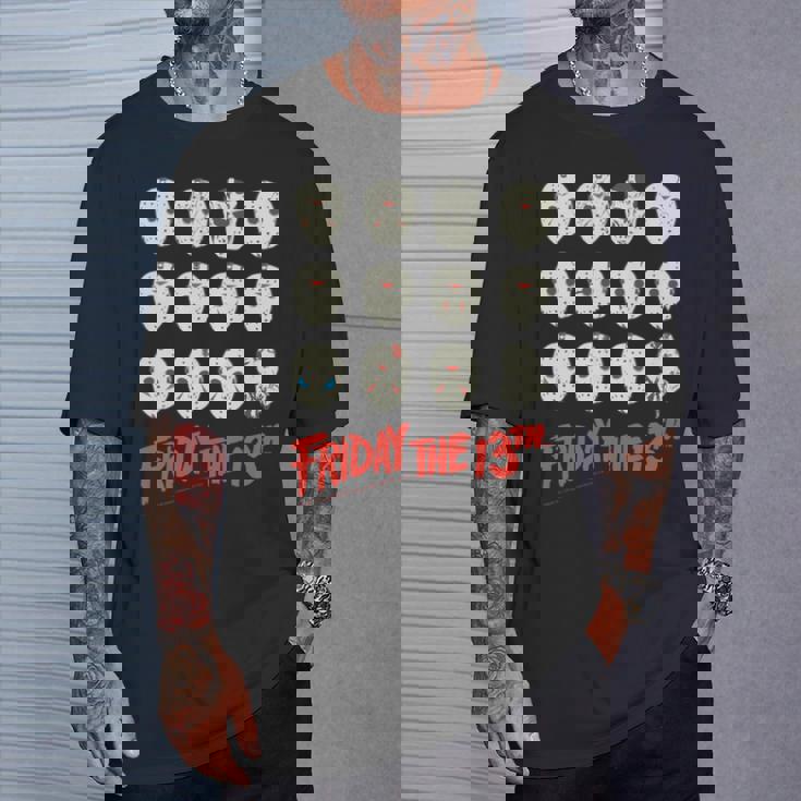 13日の金曜日 ハロウィン デザインマスク 長袖tシャツ Tシャツ 彼への贈り物