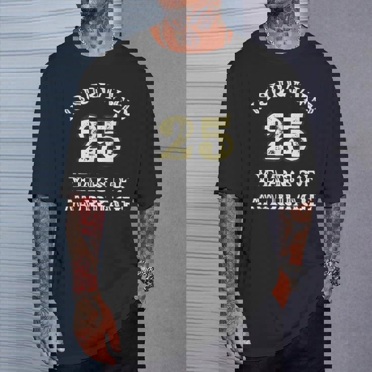 25 Years Of Marriage For ギフト 結婚25周年記念 Tシャツ 彼への贈り物
