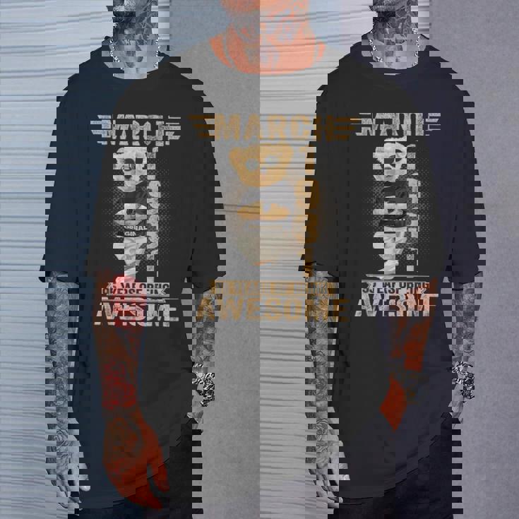 3月95歳の誕生日 男性 女性 1931年 素晴らしいテディベア Tシャツ 彼への贈り物