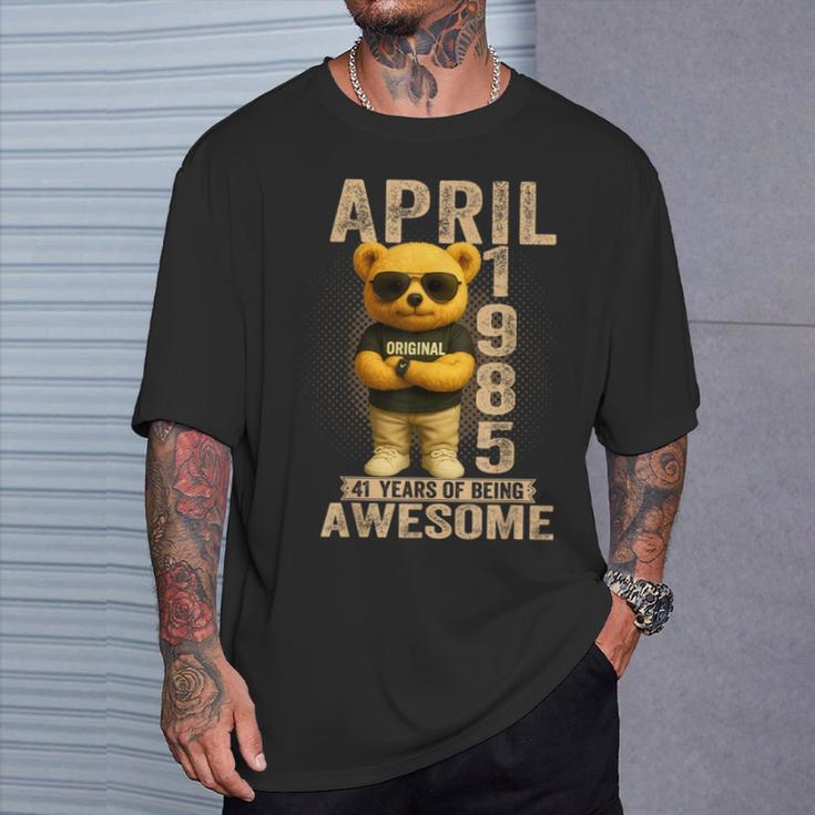 41歳 1985年4月 テディベア 41歳 誕生日 男性 女性 Tシャツ 彼への贈り物