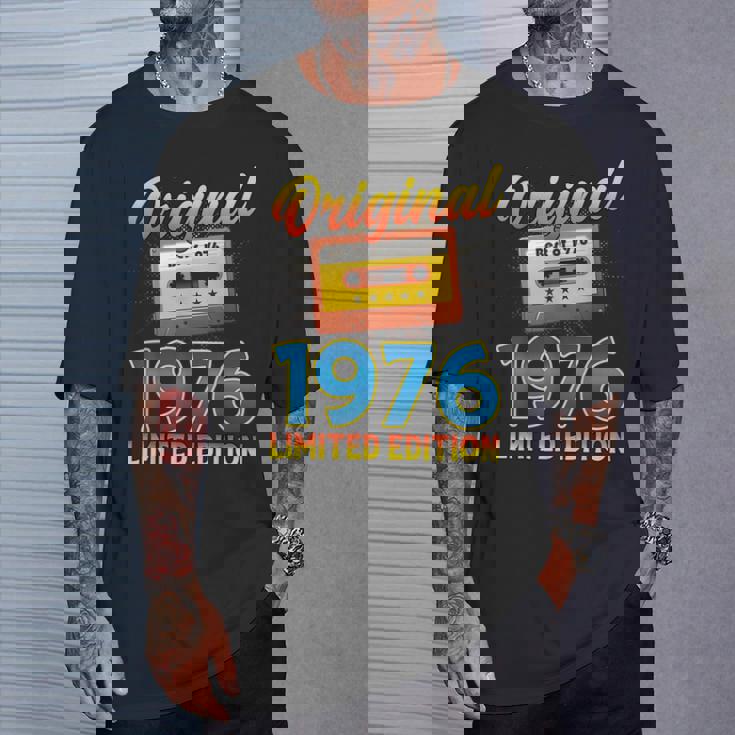 50 歳の誕生日プレゼント男性 1976 年 レトロ ビンテージ テープ Tシャツ 彼への贈り物