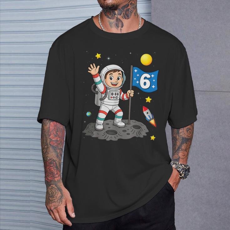 6 Geburtstag Astronaut All Weltraum Junge 6Er Geburtstag T-Shirt Geschenke für Ihn