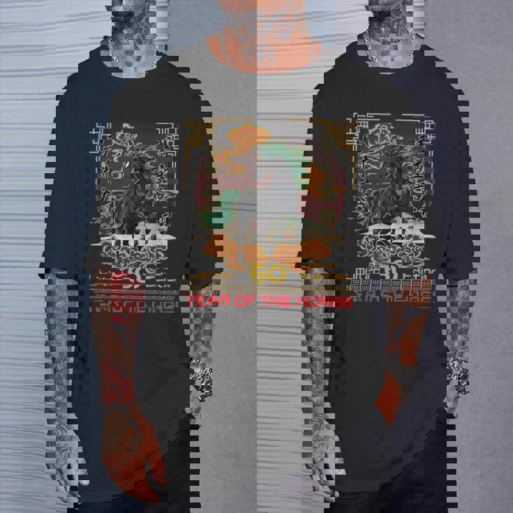 60th Birthday Born 1966 Chinese Horse Lunar New Year Men T-Shirt Gifts for Him