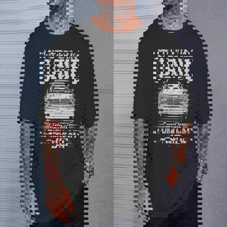 66 歳のギフト ヴィンテージ クラシックカー 1960 66 歳の誕生日 長袖tシャツ Tシャツ 彼への贈り物