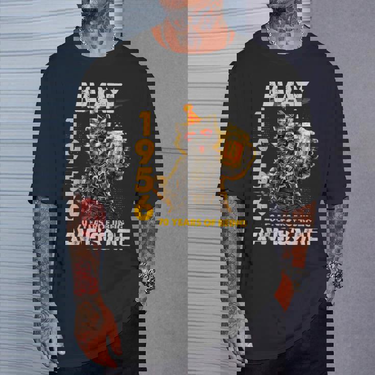 70Th Birthday Raccoon Beer May 1956Intage 70 Years Old Tシャツ 彼への贈り物