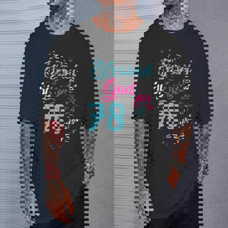 78歳 78歳 誕生日パーティー お祝い 神に祝福 Tシャツ 彼への贈り物