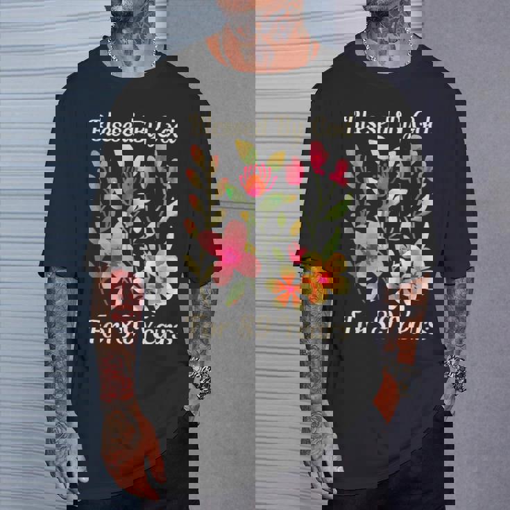 89歳 神様の祝福 可愛い庭の花 89歳の誕生日 Tシャツ 彼への贈り物