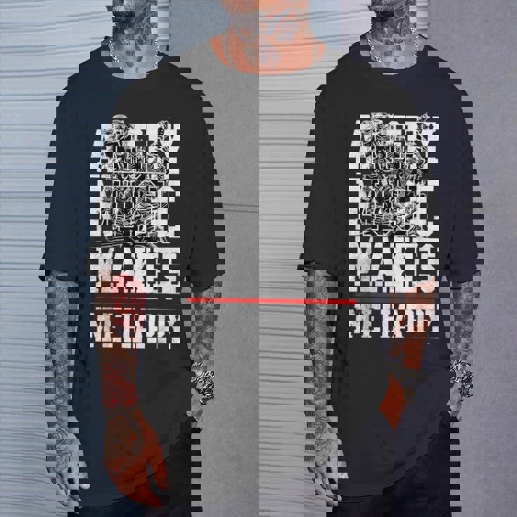 Angry Music Make Me Happy Heavy Metal Metalheads Tシャツ 彼への贈り物