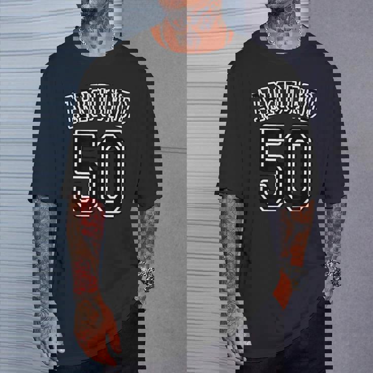 Around 50 アラフィフ（五十歳 50才）【ユニフォーム風】誕生日 50代 面白 Tシャツ 彼への贈り物