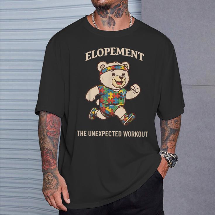 Autism Neurodiversity Bear Elopement The Unexpected Workout T-Shirt Gifts for Him Autism Neurodiversity Bear Elopement The Unexpected Workout T-Shirt Gifts for Him