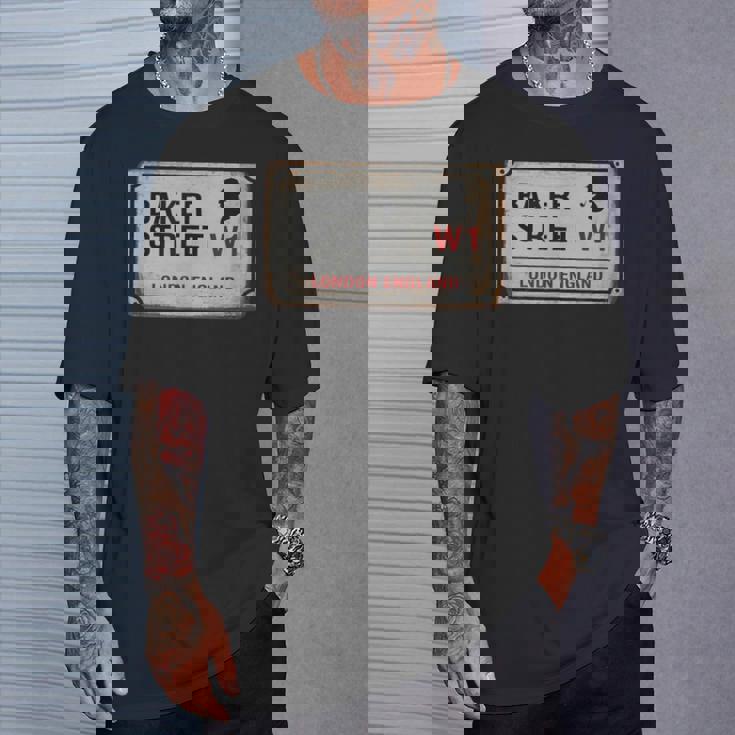 Bakertreet W1 London England Old Rustedstreet サインtシャツ Tシャツ 彼への贈り物