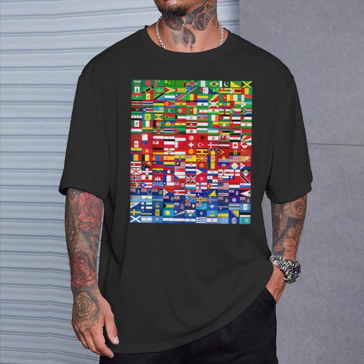 Banderas Del Mundo En Gradación De Color Banderas Nacionales Camiseta unisex Regalos para él