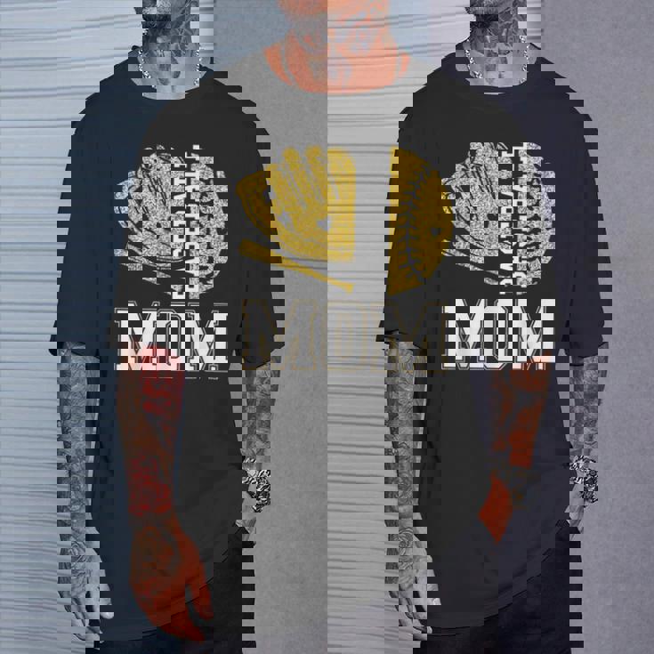 Baseball Mom Game Day Baseball Season Mama Girl Gold T-Shirt Gifts for Him