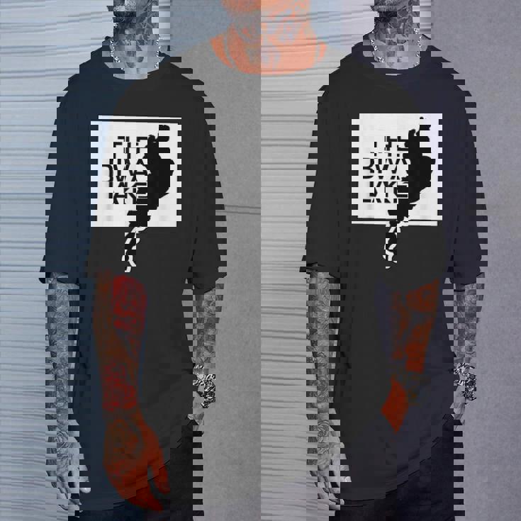 The Biwa Lake 琵琶湖 滋賀 地図【47都道府県】ジモtティ Jimo-T 地元愛 お土産 面白 Tシャツ 彼への贈り物