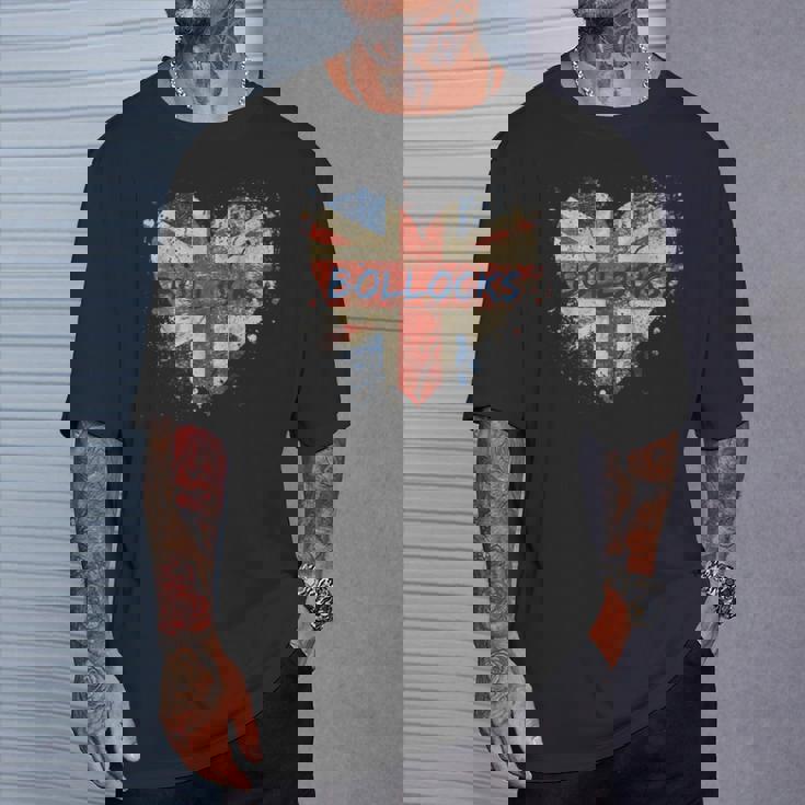 Bollocks ヴィンテージ 英国ユニオンジャック ハートペイント 飛び散り Tシャツ 彼への贈り物