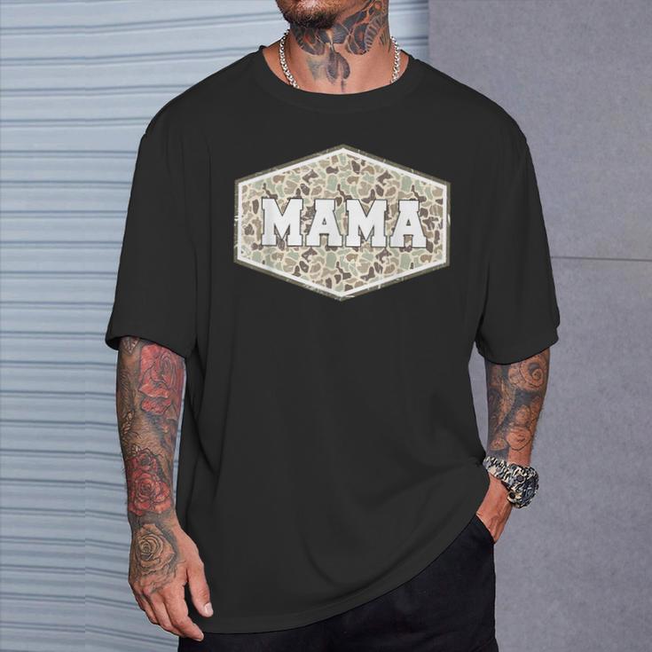 Camo Hunting Mama Vintage Camo Mom Mother's Day Hunting Wife T-Shirt Gifts for Him