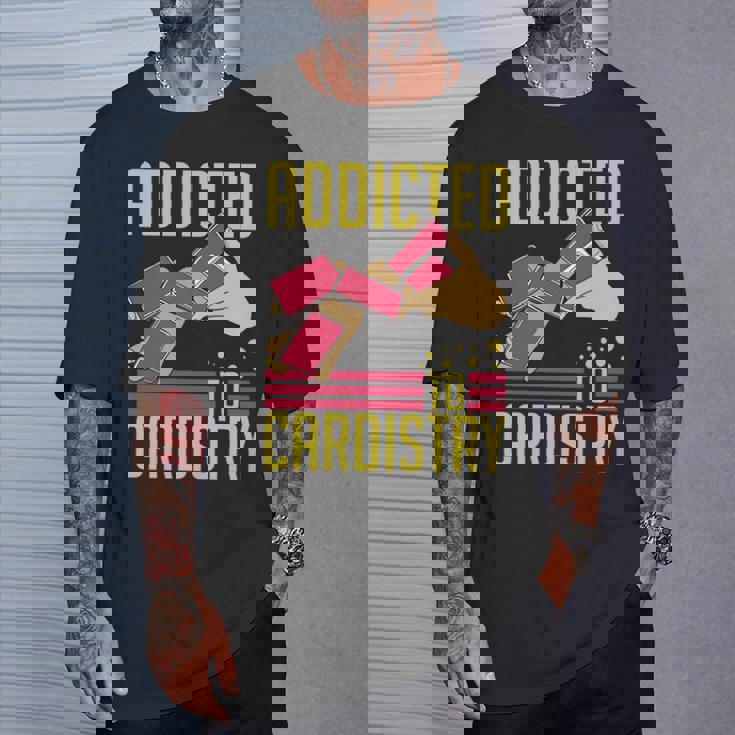 Cardistry マジック トランプ トレーニング トリック ストリートアーティスト 長袖tシャツ Tシャツ 彼への贈り物