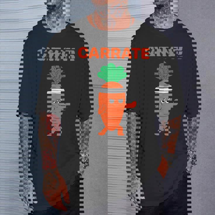 Carrate 空手キャロット かわいい＆面白いトレーニングダジャレ先生 Tシャツ 彼への贈り物