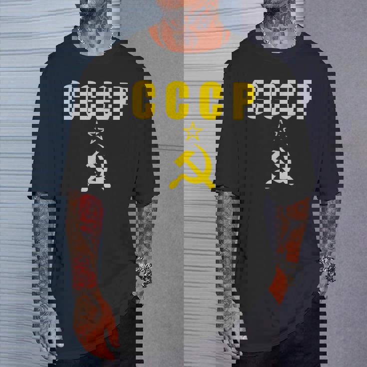 Cccp Urss Unionoviétiqueintagetyle Guerre Froide T-Shirt Cadeaux pour lui