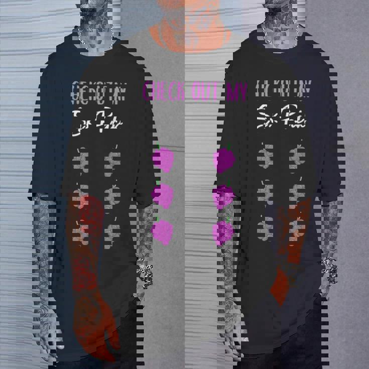 Check Out My 6パック ブドウ柄 Tシャツ 彼への贈り物