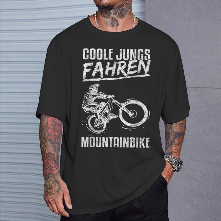 Coole Jungs Fahren Mountainbike Mtb Fahrrad Kinder Jungen T-Shirt Geschenke für Ihn