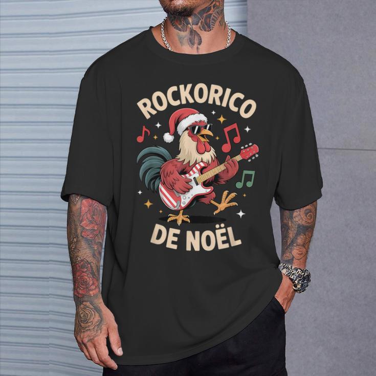 Coq De Noël Cocorico Festif Et Bonnet Rouge De Père Noël T-Shirt Cadeaux pour lui