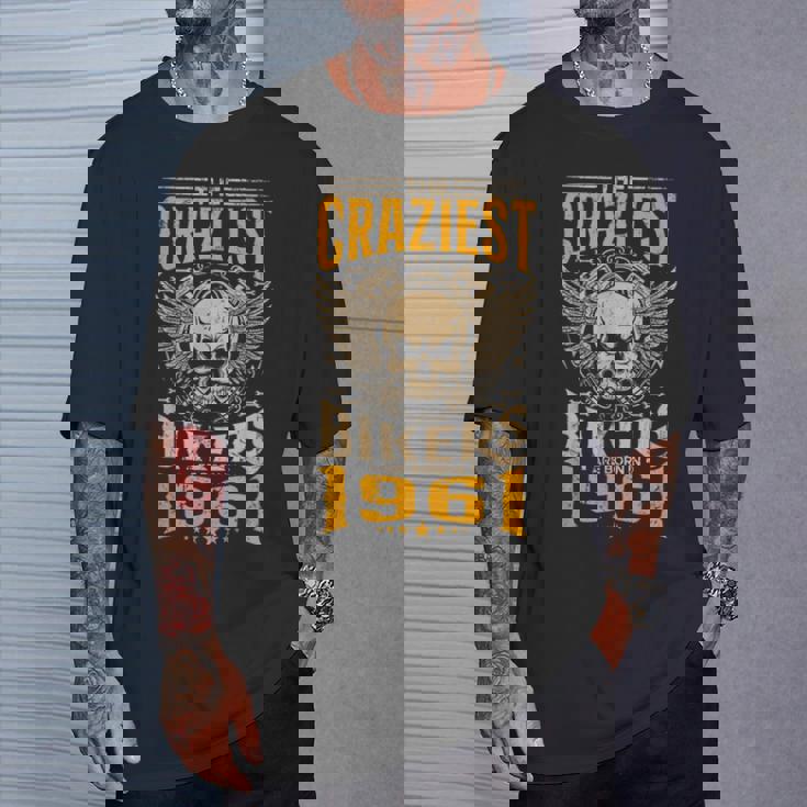 The Craziest Bikers Are Born 1961 Motorcycle 62Th Birthday Tシャツ 彼への贈り物