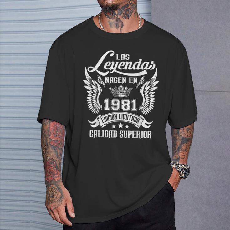 Cumpleaños Las Leyendas Nacen En 1981 Camiseta unisex Regalos para él