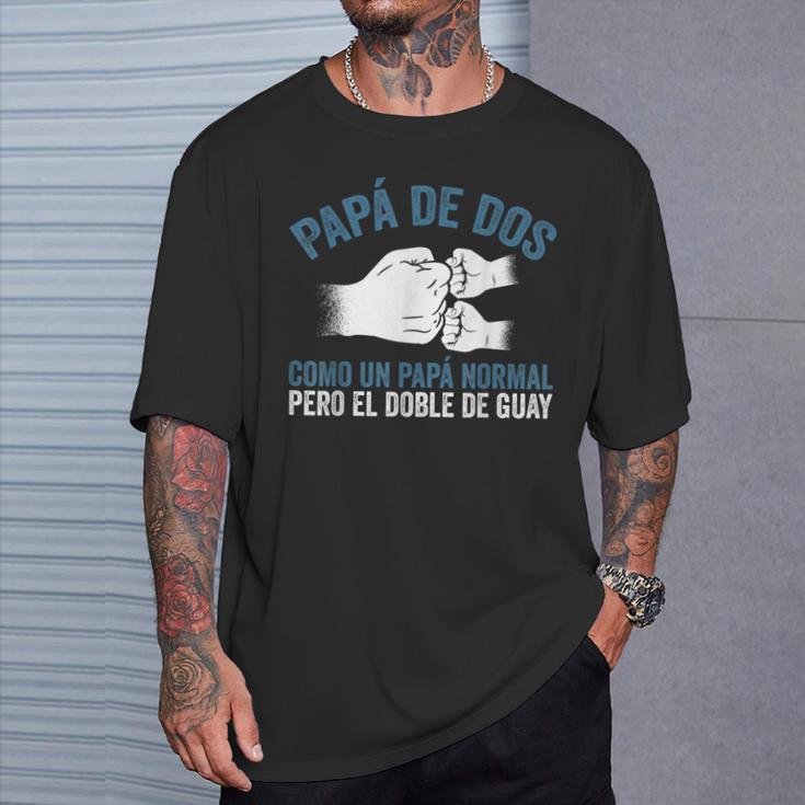 Día Del Padre Un Papá Normal Pero El Doble De Guay Camiseta unisex Regalos para él