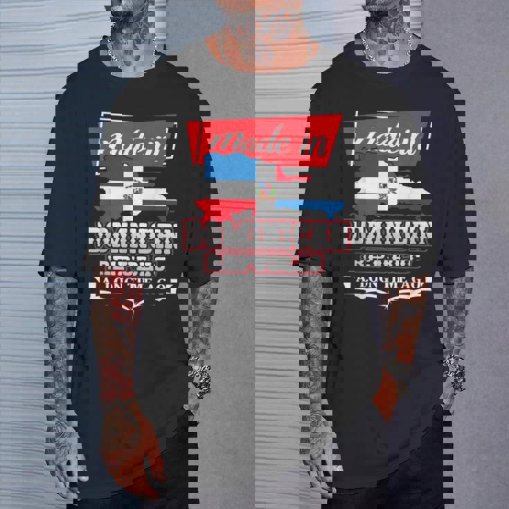 Dominican Republic Long Ago Country Flag Dr Native Tシャツ 彼への贈り物