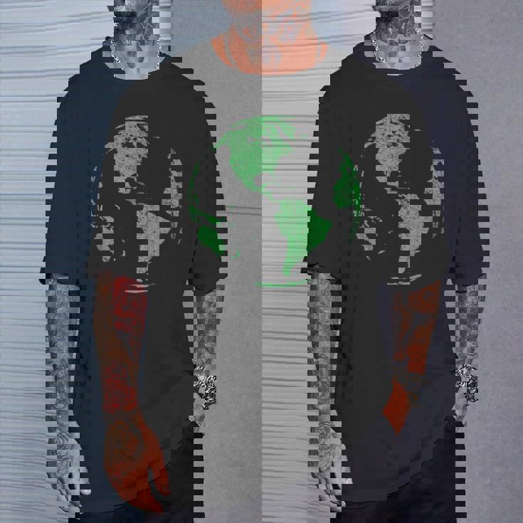 Earth Dayave Our Planet Climate Change 地球儀 世界地図 Tシャツ 彼への贈り物