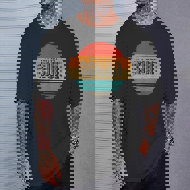 Edwin 名称 レトロ・ヴィンテージ・サンセット 限定版 Tシャツ 彼への贈り物