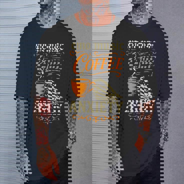 Emo Music Coffee Anxiety Rock Goth Grunge T-Shirt Gifts for Him