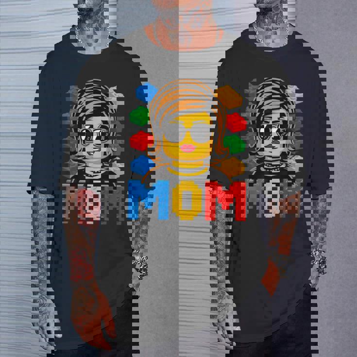 Family Mom Master Builder Building Bricks Blocks T-Shirt Gifts for Him