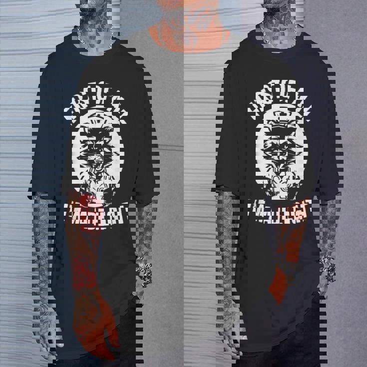 First Of All I'm A Delight アライグマ 看護師 面白い Tシャツ 彼への贈り物