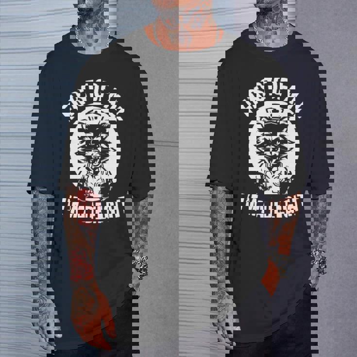 First Of All I'm A Delight アライグマ 看護師 面白い 長袖tシャツ Tシャツ 彼への贈り物