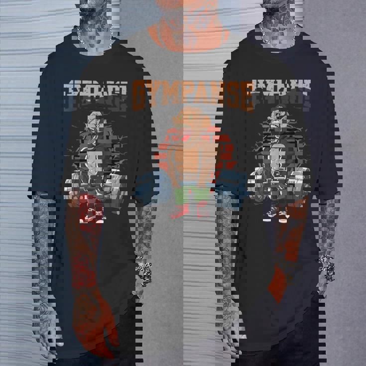 Fitness Gympanse Deadlift Workout Training Gymを行っています Tシャツ 彼への贈り物