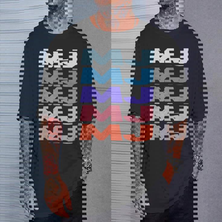Modern Repeated Text Mj Tシャツ 彼への贈り物