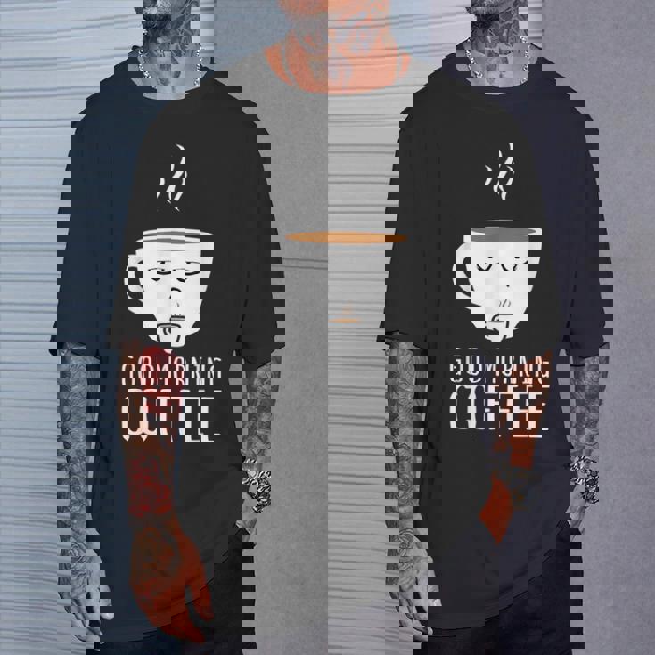 Good Morning Coffee-疲れた人のためのカフェイン Tシャツ 彼への贈り物