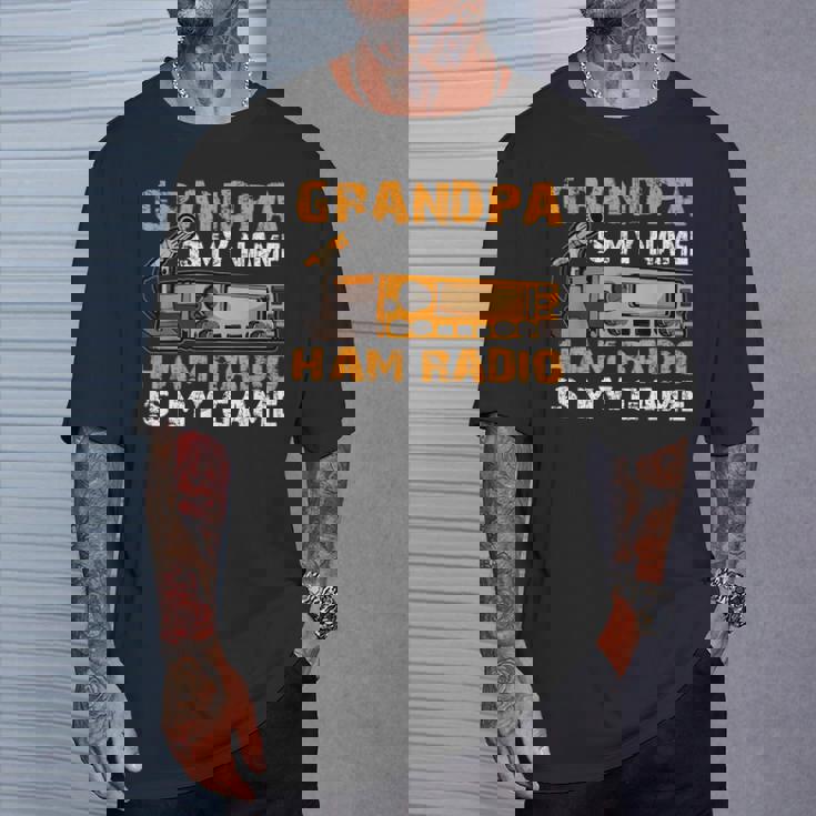 Grandpa Is My Name Ham Radio Is My Game Hamラジオ アマチュア無線 Tシャツ 彼への贈り物