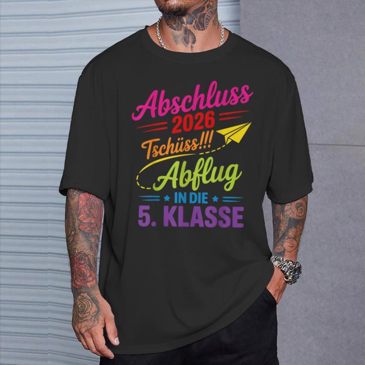 Grundschule Abschluss 2026 Tschüss Abflug In Die 5 Klasse T-Shirt Geschenke für Ihn