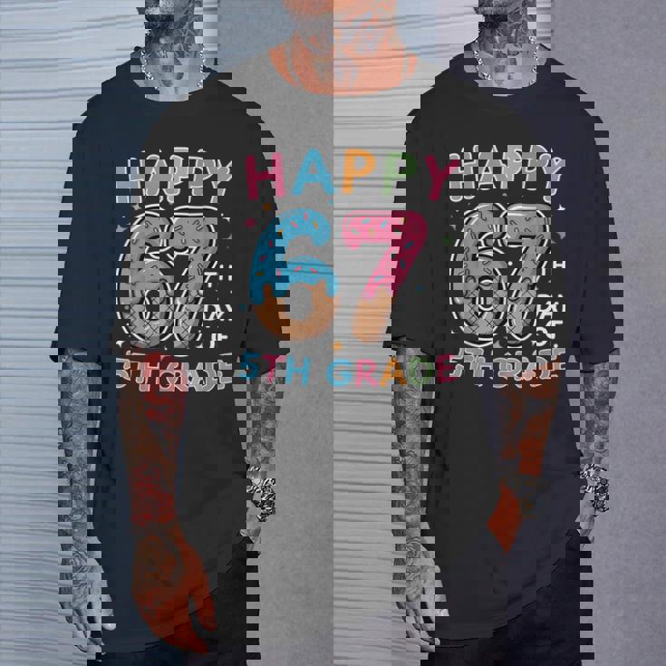 Happy 67th Day Of 5th Grade Ice Cream Drip 67 Days Kids T-Shirt Gifts for Him