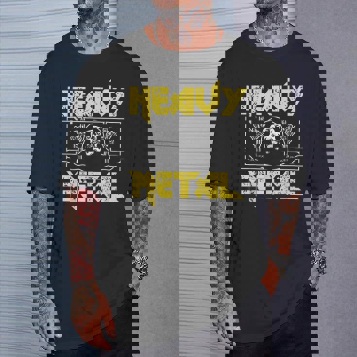 Heavy Metal Death Rock Keleton Horns Up ヘヴィメタル Tシャツ 彼への贈り物