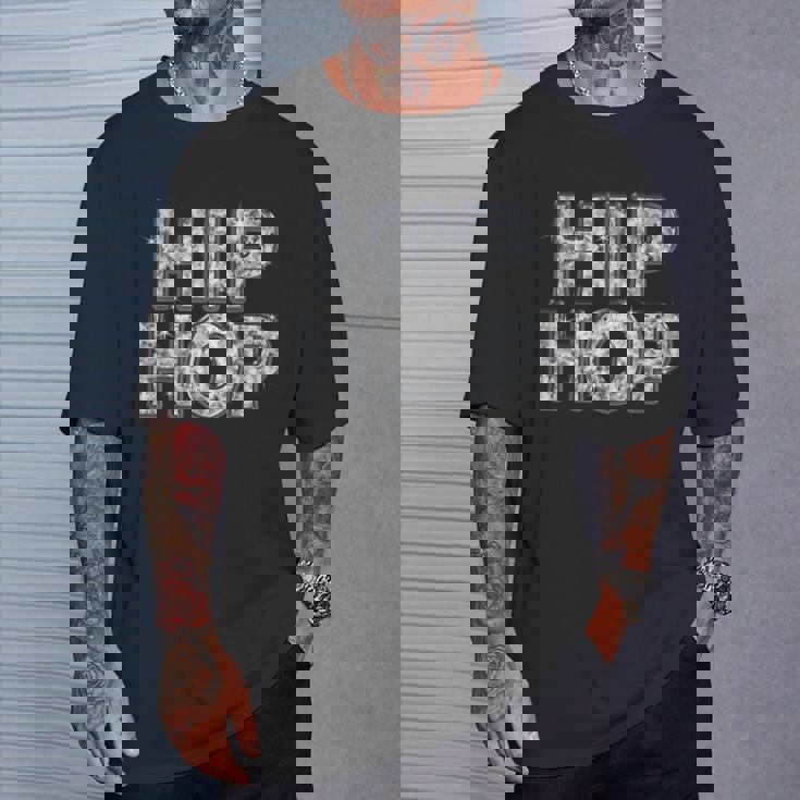 Hip Hop ヒップホップ（ダイヤモンド フォント）【Streetstarz ストリートスターズ】文字 かっこいい Tシャツ 彼への贈り物