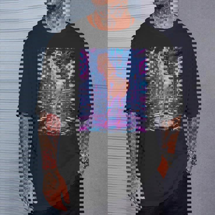 Hot Girl On 男性用 レトロフューチャリズム ピンナップガール 4 Tシャツ 彼への贈り物