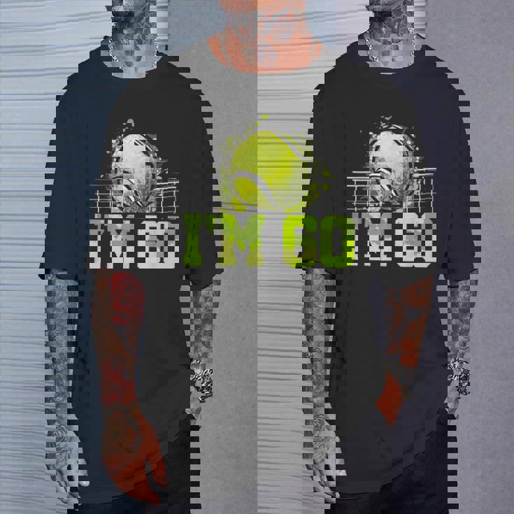 I'm 60 ラケット スポーツ テニス 選手 大人 還暦 Tシャツ 彼への贈り物